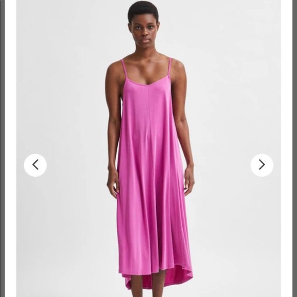 NWT | Selected Femme | Pink Finia Midi Slip Dress | Size M - Picture 2 of 12